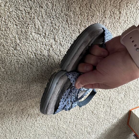 Skechers Reggae Slim Stretch Slingback Sandals Light Blue & Gray Women's Size 7 - Picture 9 of 9